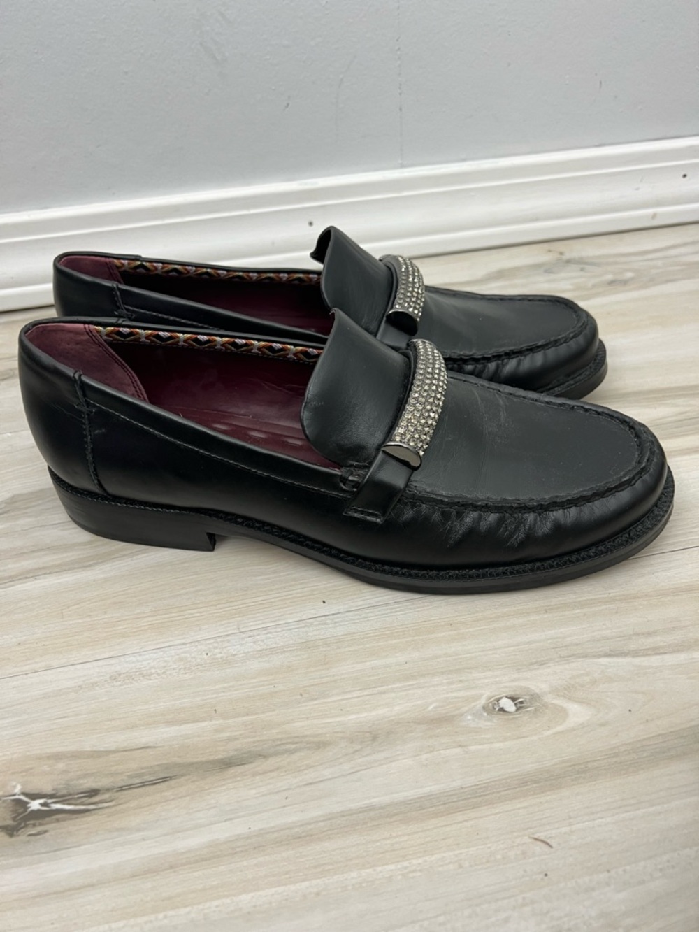 SARTO A- Lizzy Faux Leather Bling Loafers